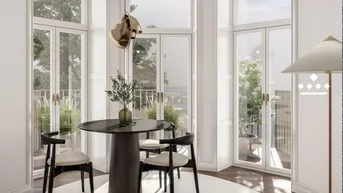 Expose Smart geplante Wohnung mit großen Fenstern und Balkon in den Innenhof im Projekt GRACE!
