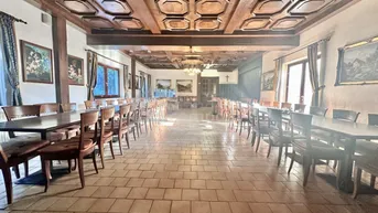 Expose Gastronomiejuwel in Lassee: 480m², Bar, Restaurant &amp; 2 Terrassen warten auf Sie!