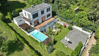 Expose *PROVISIONSFREI* - Modernes Haus mit Pool und Autoabstellplätze in absoluter Grünruhelage und WIENBLICK