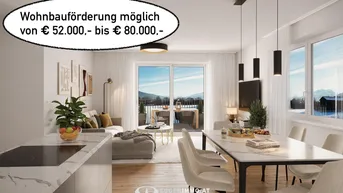 Expose "Green Base" - Wohnen im Grünen, Neubau 3-Zimmerwohnung, großer Balkon, ausgezeichnete Lage in Maishofen, Wohnbauförderung mögl.