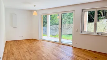 Expose Wohnen am Schlosspark: Neubau 3-Zimmer Wohnung mit Garten