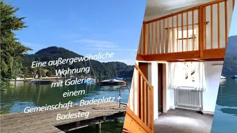 Expose Eine außergewöhnliche Wohnung mit Galerie und Gemeinschaft-Badeplatz mit Badesteg und Badeleiter in den See