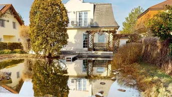 Expose Paradies mit Schwimmteich im Winterschlaf