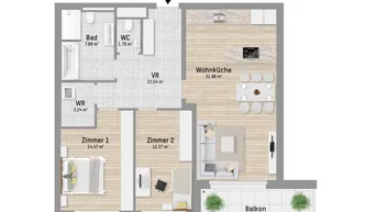 Expose 3-Zimmer Wohnung mit perfektem Grundriss. Nur 800m zur U1 sowie S1, S2 und S7