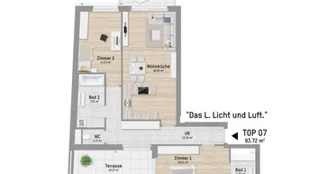 Expose Durchdachte 3-Zimmer Wohnung mit ganz viel Licht, Balkon und eigener Terrasse