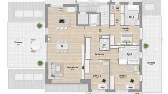 Expose Gleich einziehen: Aussicht mit Weitsicht bietet dieses feine 4-Zimmer Penthouse mit 157 m² in Aspern