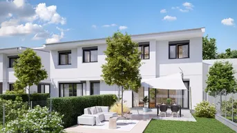 Expose Ihr neues Heim in Hirschstetten. Modernes Doppelhaus mit wunderbarem Garten, Wärmepumpe und Klimaanlage