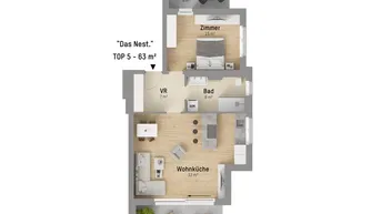 Expose Vor den Toren der Lobau: 2-Zimmer, 63 m² und 2 Balkonen. Exklusivste Ausstattung inklusive 
