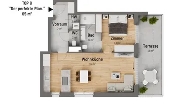 Expose Top-Lage an der U1, top ausgestattet. 2-Zimmer Wohnidyll in exklusivster Ausstattung