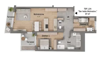 Expose 1210, Langenzersdorfer Straße, In Strebersdorf am Fuße des Bisambergs, 3-Zimmer-Eigentumswohnung 