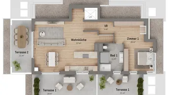 Expose 1210, Langenzersdorfer Straße, In Strebersdorf am Fuße des Bisambergs, 5-Zimmer-Penthouse 