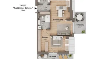 Expose 1220, Tamariskengasse, Beim Mühlwasser, nur 3 Fahrradminuten zur U2, 2-Zimmer-Eigentumswohnung 