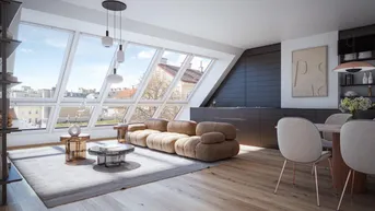 Expose The Temptation: 2-Zimmer Erstbezug mit großer Dachterrasse - Nähe Kutschkermarkt