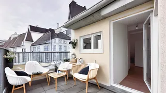 Expose Dachgeschoß-Maisonette mit optimaler Aufteilung für viel Privatsphäre und großzügiger Ostterrasse