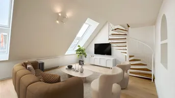 Expose Helle 2-Zimmer-Maisonettewohnung im Dachgeschoß in Top Lage