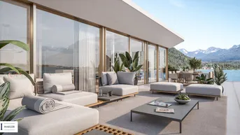 Expose Luxus am Faaker See: Wohnen mit Privatstrand, Pool, Garten und großzügiger Dachterrasse