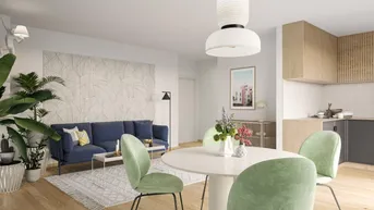Expose Grünblick: 3-Zimmer-Dachgeschosswohnung mit 100m² und zwei Terrassen in ruhiger Stammersdorfer Heurigengegend