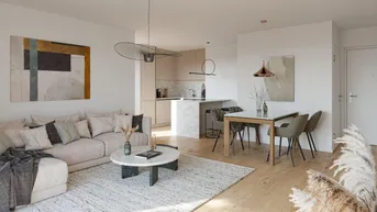 Expose Die Symbiose: Nachhaltig und modern - 2-Zimmer Neubauwohnung in verkehrsberuhigter Lage