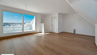 Expose The Temptation: Familienfreundliches Dachgeschoß mit Terrasse und Grünblick nahe dem Kutschkermarkt