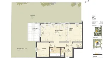 Expose KREMSER WOHNDOMIZIL3Zi- 77qm -Gartenwohnung, Lift, Tiefgarage, in beliebter Grünruhelage