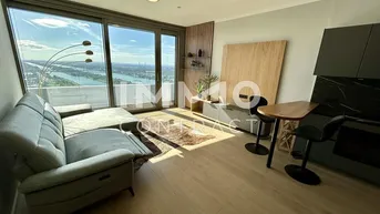 Expose Möbliertes Apartment im 42. Stock mit Weitblick auf die Donau! Pool, Spa und Fitness inklusive!