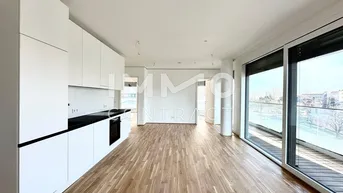 Expose Erstbezug 3-Zimmer Traumwohnung direkt am Wasser! U1 Donauinsel vor der Türe!