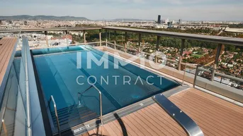Expose ERSTBEZUG: Grandioser Skyline Blick + Pool am Dach = exzellenter Lifestyle