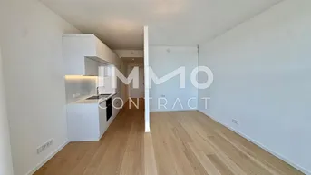 Expose Modernes Studio mit Cityblick (Neue Donau) Gym, Pool, Supermarkt im Haus