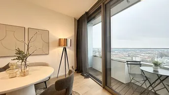 Expose NEU! Möbliert DANUBEFLATS - Doorman, Gym, Pool, div. Lounges UND den schönsten Ausblick auf Stephansdom, Prater &amp; Neue Donau