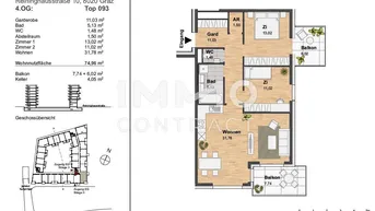 Expose AKTION: 1. MONAT MIETFREI: SONNIGE 3-ZIMMERWOHNUNG MIT SÜDBALKON IM NEUEN STADTTEIL REININGHAUS