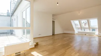 Expose ++ Fantastischer 4-Zimmer DG-Wohnung mit 20m² Terrasse, tolle LAGE in 1080! KLIMAANLAGE!
