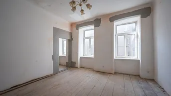 Expose ++NEU++ 2-Zimmer Altbau-Wohnung (sanierungsbedürftig) - gut adaptierbarer Grundriss
