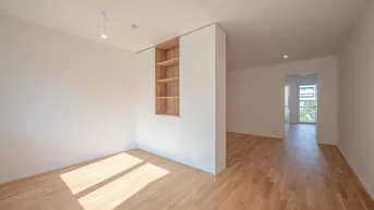 Expose ASG IV-Qualitatives Wohnen in urbaner Lage: hochwertiger 1-Zimmer ERSTBEZUG mit Balkon! Tischler-Einbaumöbel! +Provisionsfrei+