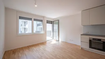Expose ASG IV-Qualitatives Wohnen in urbaner Lage: hochwertiger 1-Zimmer ERSTBEZUG mit Balkon! Tischler-Einbaumöbel! +Provisionsfrei+