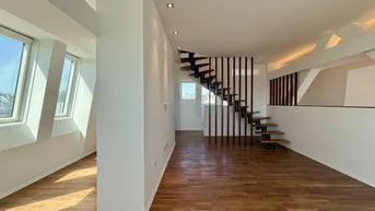 Expose Exklusive 4-Zimmer-Dachgeschoss Maisonette Wohnung mit Terrasse und Aufzug direkt ins Penthouse — 1060 Wien!