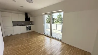 Expose Wohnen im Grünen! Klimatisierte Wohnung mit Weitblick und großer Terrasse in Essling! Lobau und Kirschenallee ums Eck!