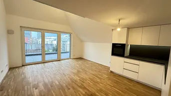 Expose Erstbezugs-Maisonette nahe Kagraner Platz mit Galerie, Küche, großer Terrasse und top Ausstattung! Kahlenberg-Blick!