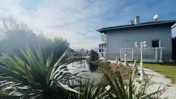 Expose Familienjuwel mit Gartenparadies! Garage! Wintergarten! Teich! Aussicht zur Burg Kreuzenstein!