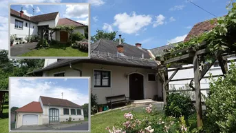 Expose 2 Häuser, idyllischer Garten mit Quelle, Brunnen, schöner Innenhof und Garage!