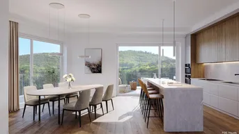 Expose PROVISIONSFREI: Penthouse-Feeling mit 3 Terrassen, Atrium und Dachterrasse mit Wienerwaldblick - 4 Zimmer - Wohnung zu kaufen in 2391 Kaltenleutgeben