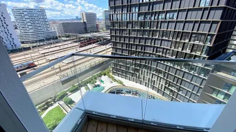Expose BelView Apartments: westseitige und großzügige 2-Zimmer-Wohnung mit Balkon im 13. OG zu mieten in 1100 Wien