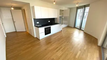 Expose BelView Apartments: moderne Ausblickwohnung mit 2 Zimmern und großer Freifläche im 14. OG zu mieten in 1100 Wien