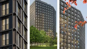 Expose Erstbezug in den DC Flats: 1,5-Zimmer Erdgeschoßwohnung mit Terrasse – zu mieten in 1220 Wien