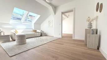 Expose Moderne Dachgeschoßwohnung mit Terrasse – stilvoll saniert &amp; sofort bezugsfertig - Perfekte Raumaufteilung – zu kaufen in 1030 Wien