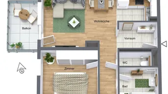 Expose 2 Zimmerwohnung mit Balkon! Neubau!