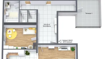 Expose Große 4-Zimmerwohnung mit zwei Terrassen! Wohnbeihilfe möglich!