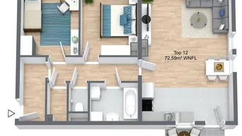 Expose 3 Zimmerwohnung mit Balkon! Provisionsfrei!