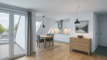 Expose 85m² große Neubau-Dachgeschosswohnung ~ 3 Zimmer ~ 11 m² Balkon ~ 1220 Wien
