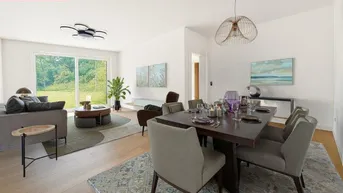 Expose LUXUS Gartenwohnung in Parklage! 3 Zimmer inkl. Terrasse und Garten in Baden – Innenstadt!