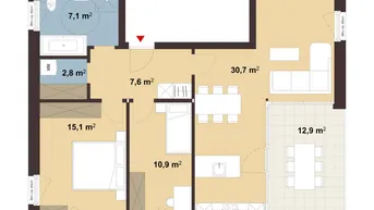 Expose Sonnige 3-Zimmer-Terrassenwohnung | A02